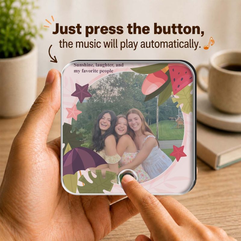 Personalized Friendship Gift for Besties Musical Fridge Magnet for Refrigerator Gift for Favourite Person Playing Song Magnet Birthday Memory Gift for Friends